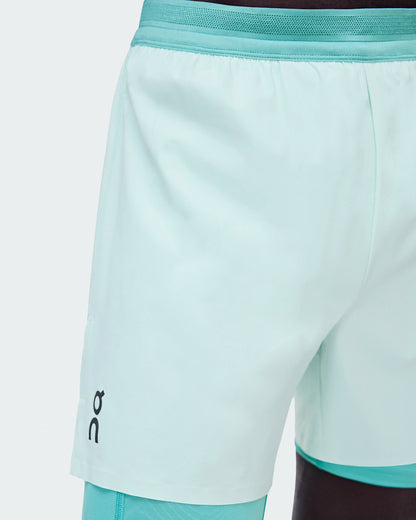On United States Best Seller / Men's 5" Performance 2/1 Shorts - Flurry/Aquamarine