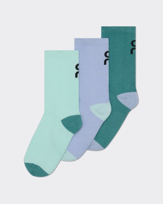 On United States Great Value / Logo Sock High 3P Kids for Kids - Celeste/Storm