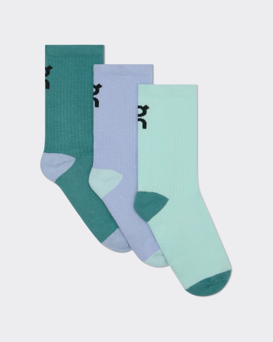 On United States Great Value / Logo Sock High 3P Kids for Kids - Celeste/Storm