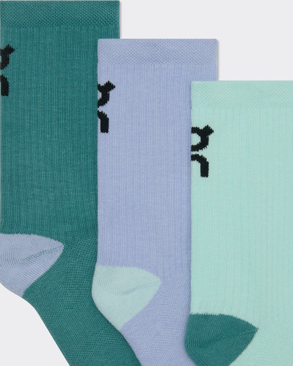 On United States Great Value / Logo Sock High 3P Kids for Kids - Celeste/Storm