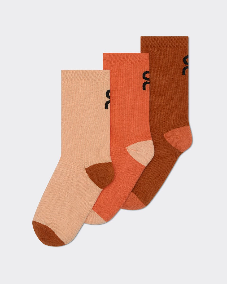 On United States Trending / Logo Sock High 3P Kids for Kids - Flame/Cinnamon