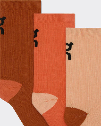 On United States Trending / Logo Sock High 3P Kids for Kids - Flame/Cinnamon